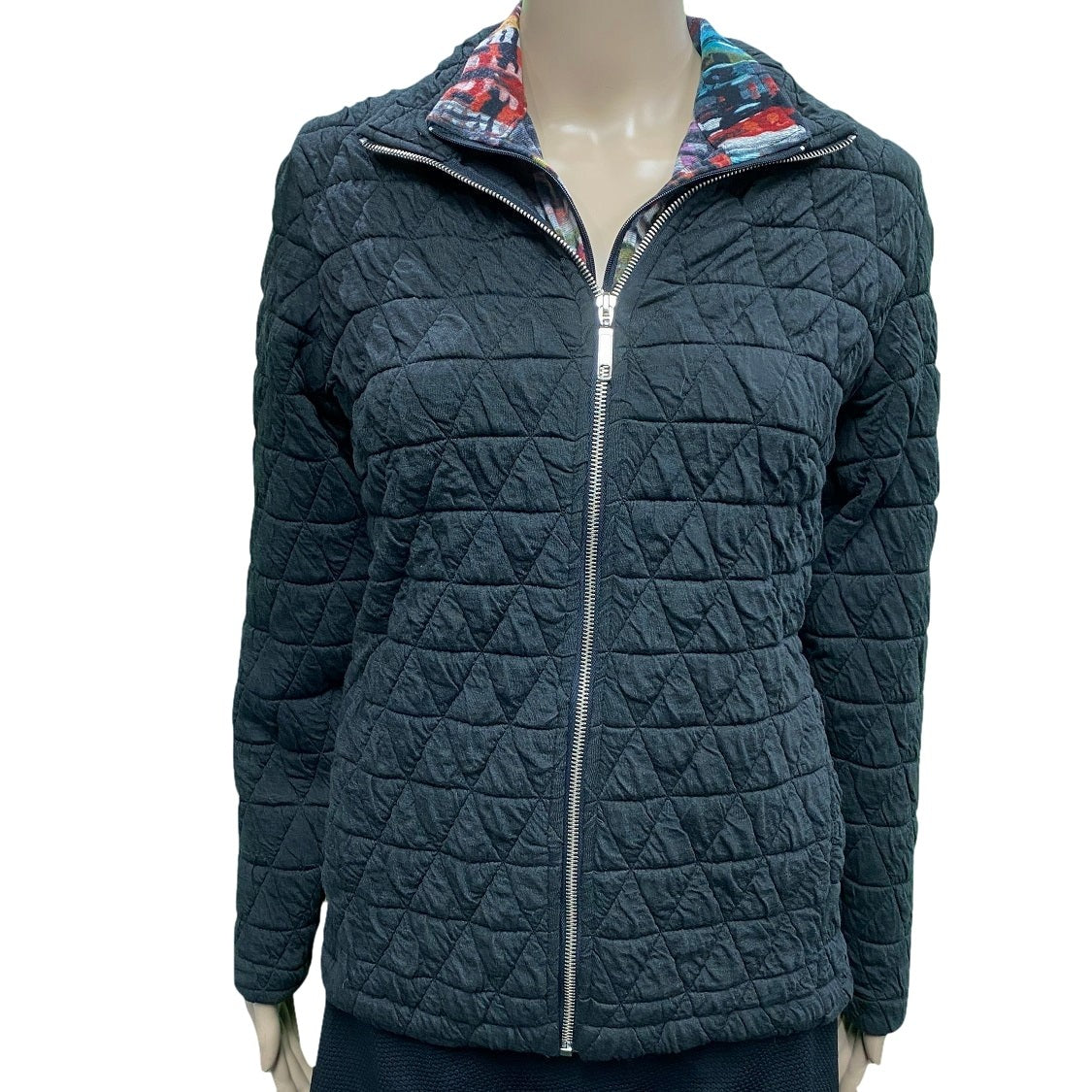 Corsican Quilted Fabric Jacket in black Golf Women On Course