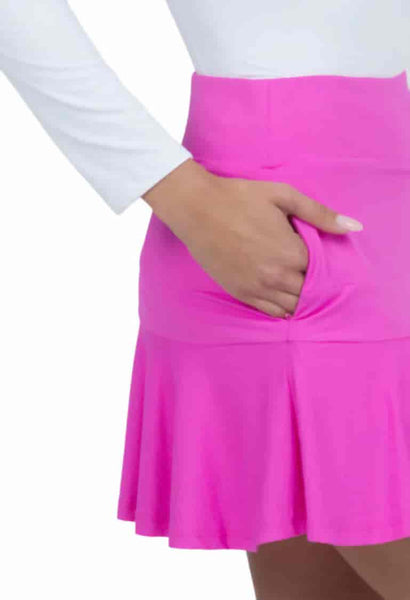 Ibkul hot pink flounce skort