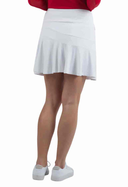 Ibkul flounce skort in white