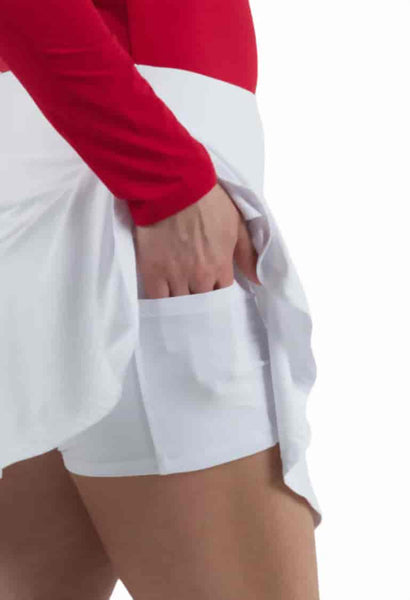 Ibkul flounce skort in white