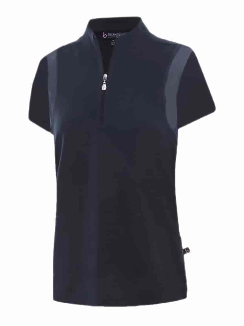 Birdee Sport short sleeve polo in navy mishy mesh