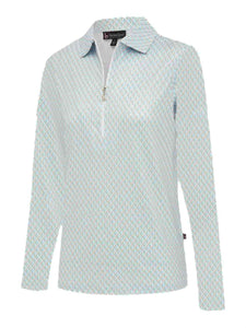 Birdee Sport Long Sleeve Polo in Solitaire
