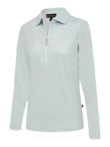 Birdee Sport Long Sleeve Polo in Solitaire