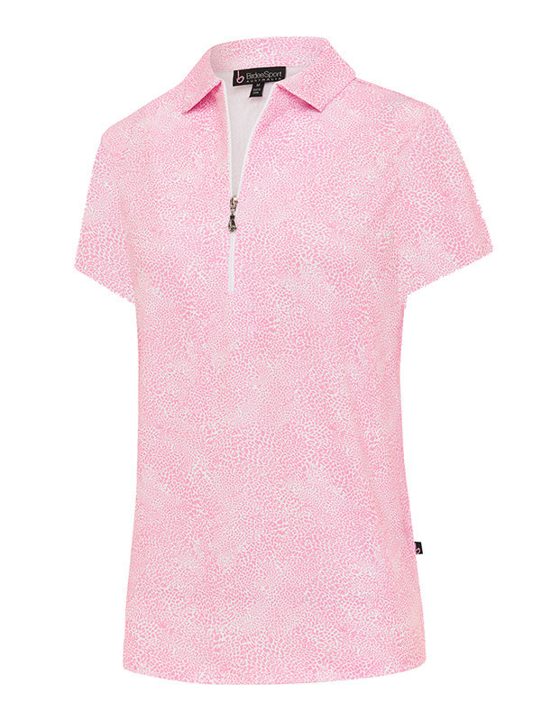 Birdee Sport Plus Size+ Short Sleeve in Cabretta pink print