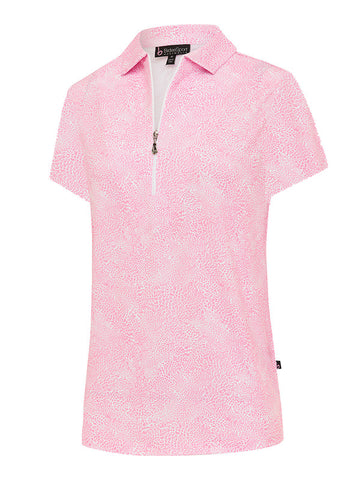 Birdee Sport Plus Size+ Short Sleeve in Cabretta pink print