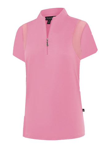 Birdee Sport Short Sleeve Top in Pink with Mesh