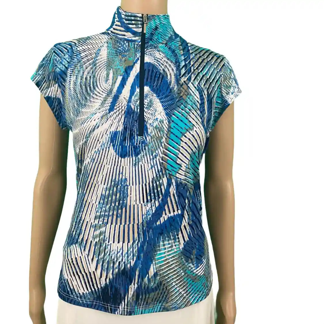 Corsican capped sleeve polo in Byron