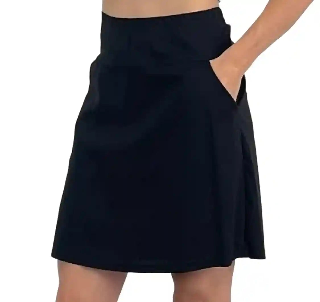 Corsican New Jersey Skort in Devotion - Black with Plus+ Sizes