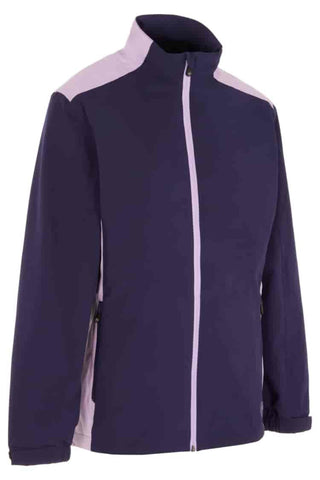 Proquip darcey rain jacket in navy and lilac