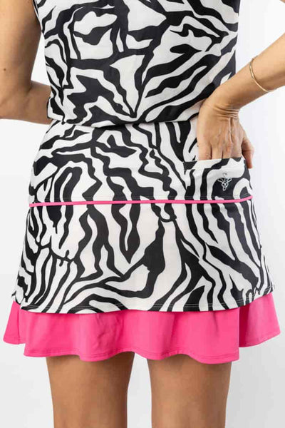 Red Belly Active Flip Skort in Zebra