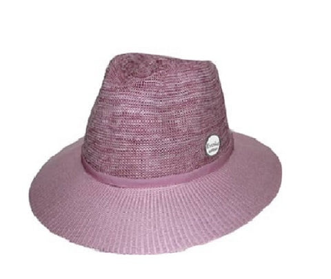 Evoke Aston Ladies Fedora Golf Hat Old Rose - (EVO50)