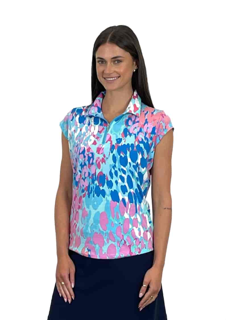 Corsican Capped Sleeve Polo in Artic - with Plus+ sizes