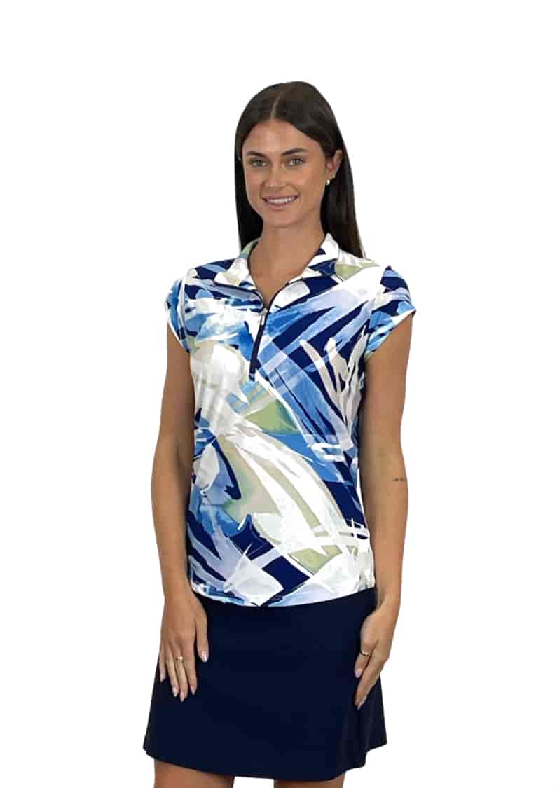 Corsican Capped Sleeve Polo in Riva - with Plus+ sizes