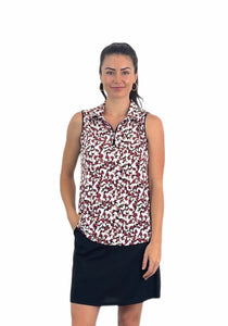 Corsican Sleeveless Polo in Fresco - with Plus+ sizes