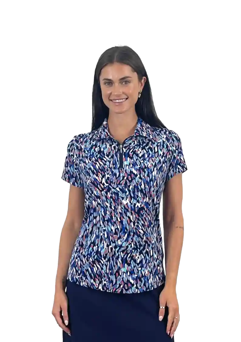 Corsican short sleeve polo in Nadja