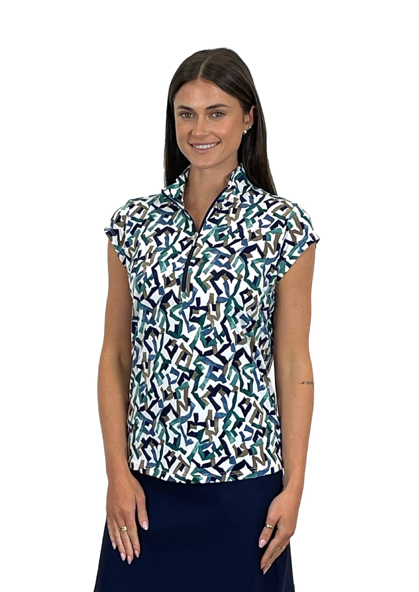 Corsican Capped Sleeve Polo in Connect - with Plus+ sizes