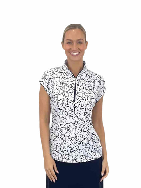 Corsican Capped Sleeve Polo in Pommier 5XL only Golf Women On Course