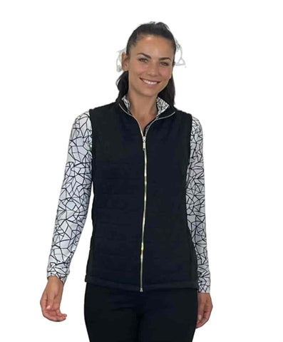Corsican vest in quilted black