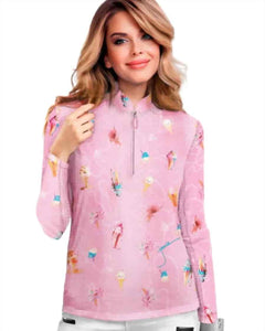 Jamie Sadock Long Sleeve Sunsense UV Protection Layer in Ice Cream