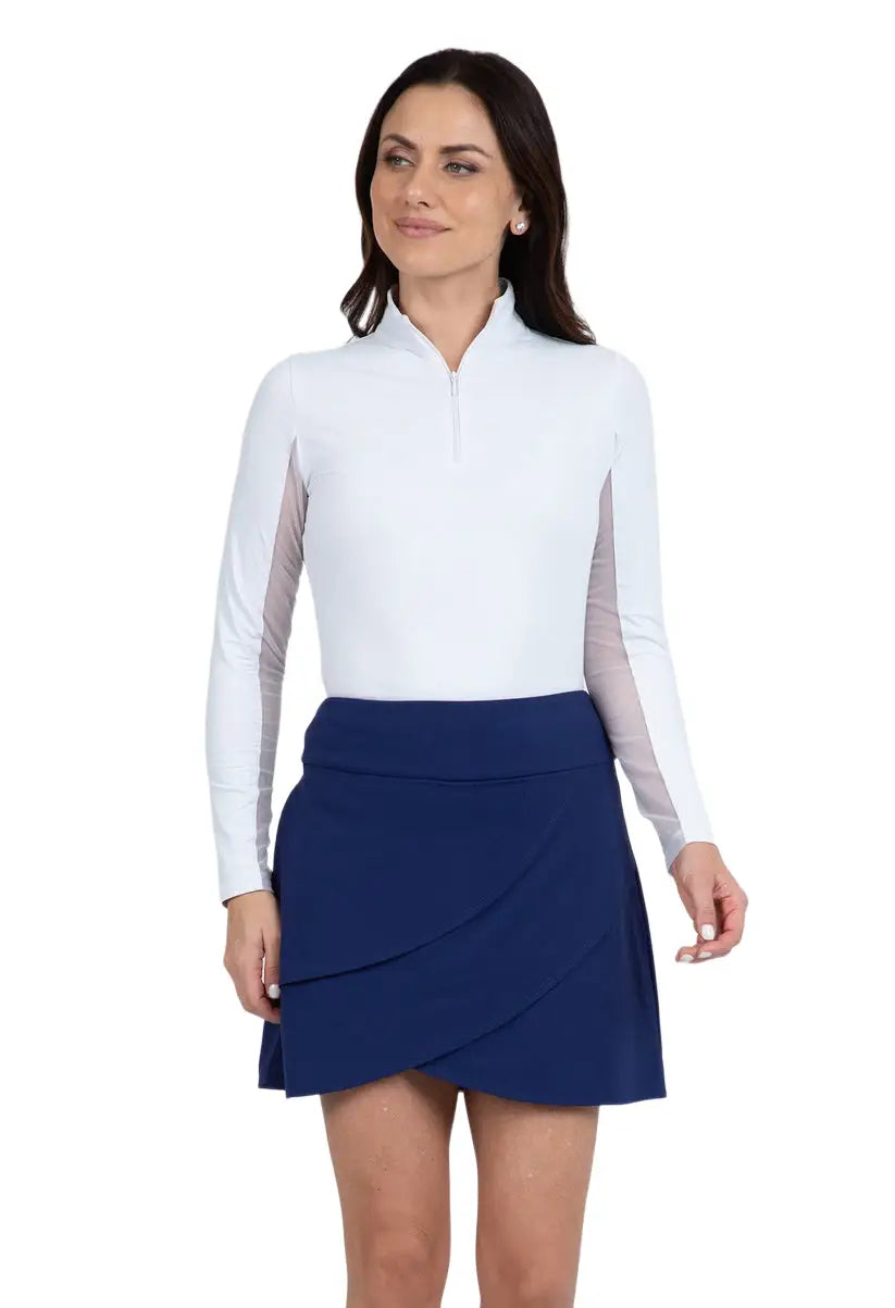 Ibkul Layered Skort in Classic Navy