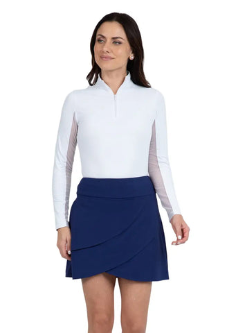 Ibkul Layered Skort in Classic Navy