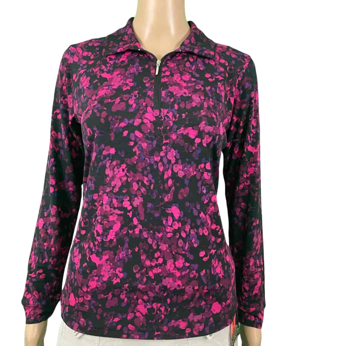 Corsican Long Sleeve Polo in Temptress print with plus+ sizes
