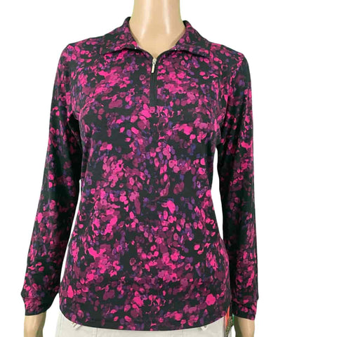 Corsican Long Sleeve Polo in Temptress print with plus+ sizes