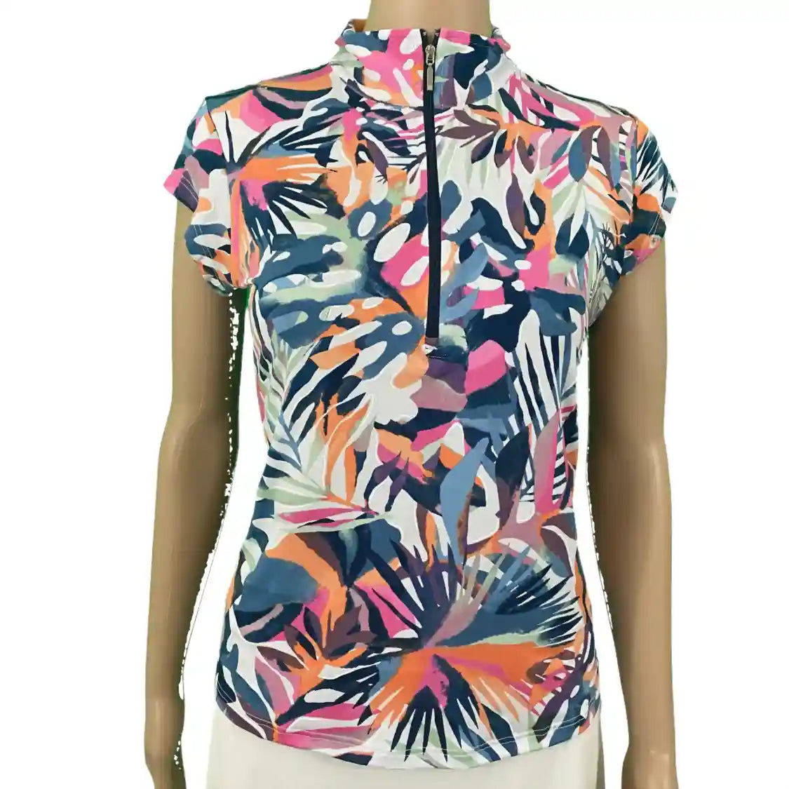 Corsican capped sleeve polo in Naples