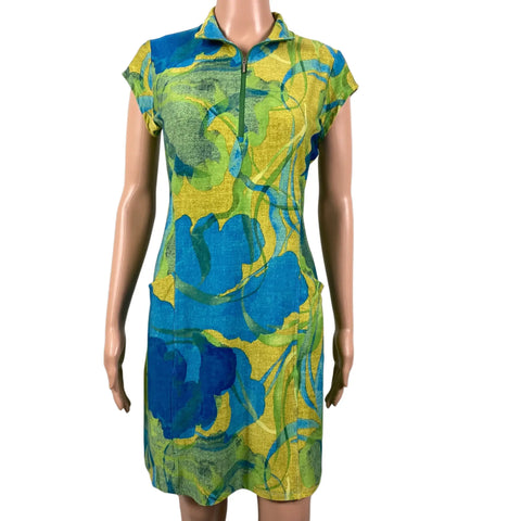 Corsican Capped Sleeve Dress in Willow - with Plus+ sizes