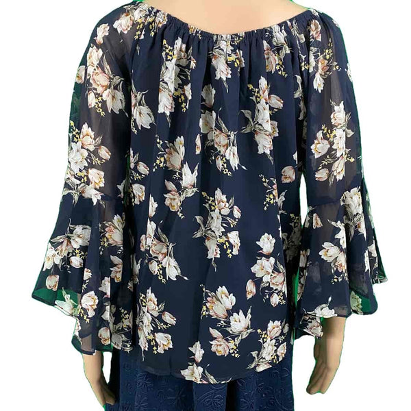 Spicy sugar navy floral print top